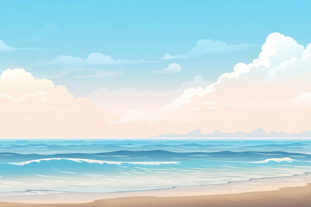 Sea beach backgrounds landscape outdoors. AI generated Image by rawpixel.