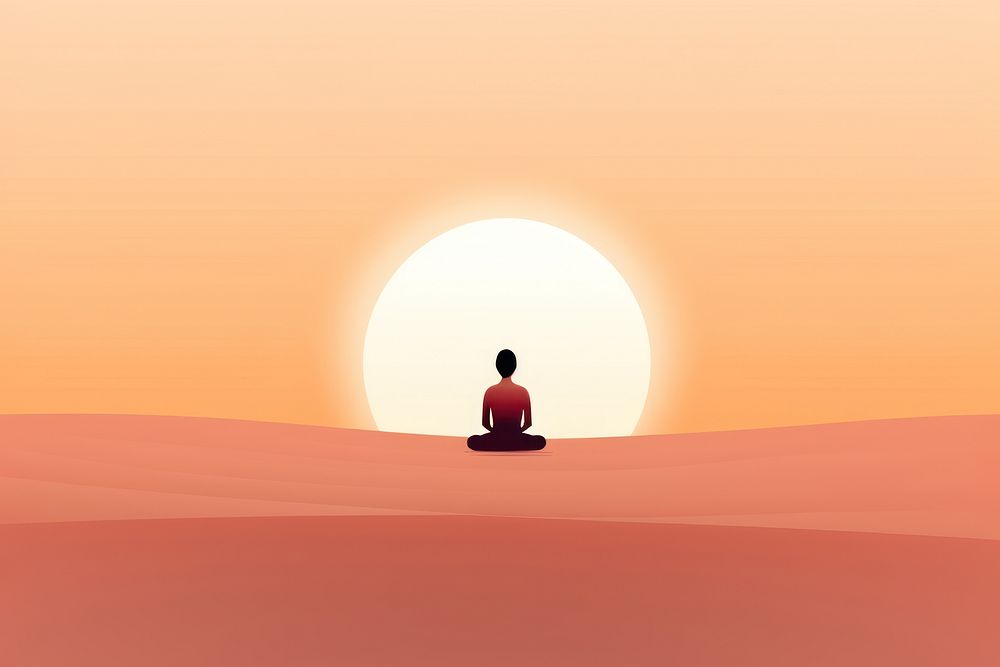 Spirituality outdoors desert nature. AI generated Image by rawpixel.