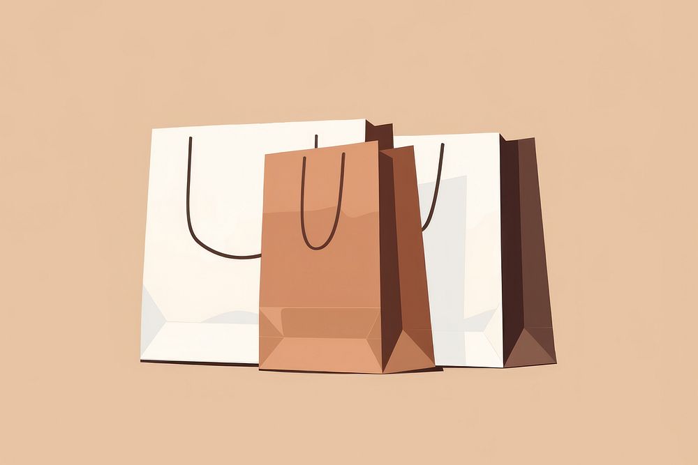 Paper shopping bag handbag consumerism accessories. AI generated Image by rawpixel.
