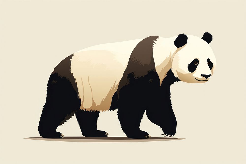 Panda wildlife animal mammal. AI generated Image by rawpixel.