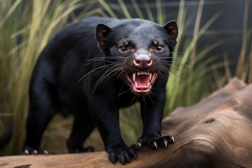 Tasmanian devil wildlife animal mammal. AI generated Image by rawpixel.