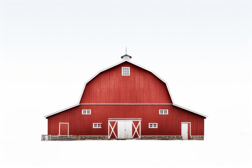 Red barn architecture building outdoors. AI generated Image by rawpixel.