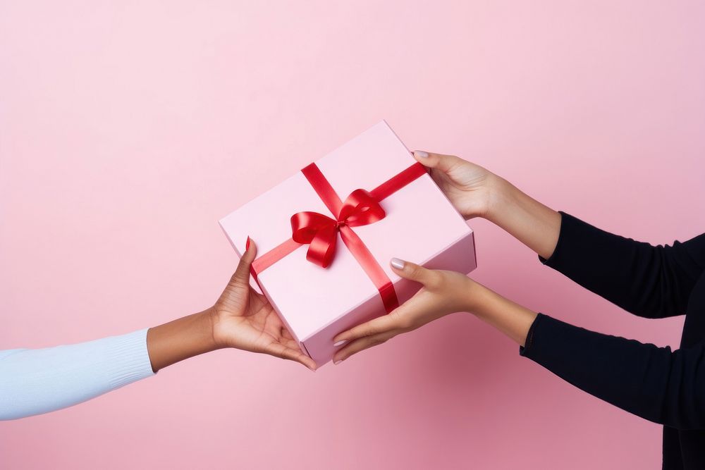 Volunteer giving box gift pink. | Free Photo - rawpixel