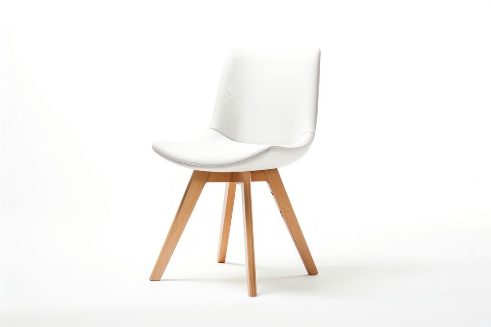 Chair wood furniture white. AI generated Image by rawpixel.