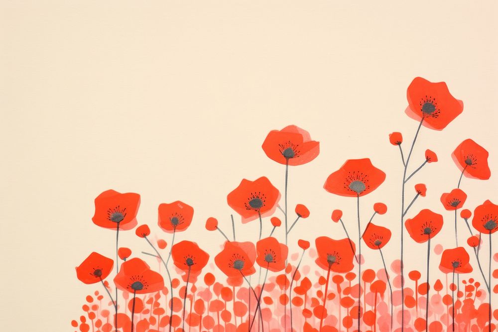 Flower field poppy petal plant. AI generated Image by rawpixel.