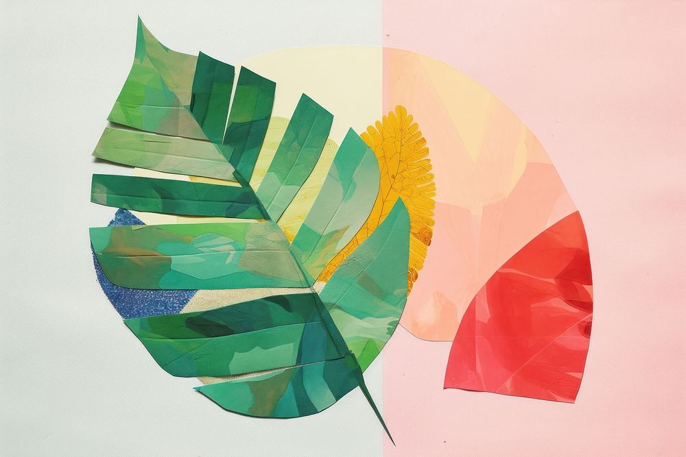 Leaf art painting plant. AI generated Image by rawpixel.