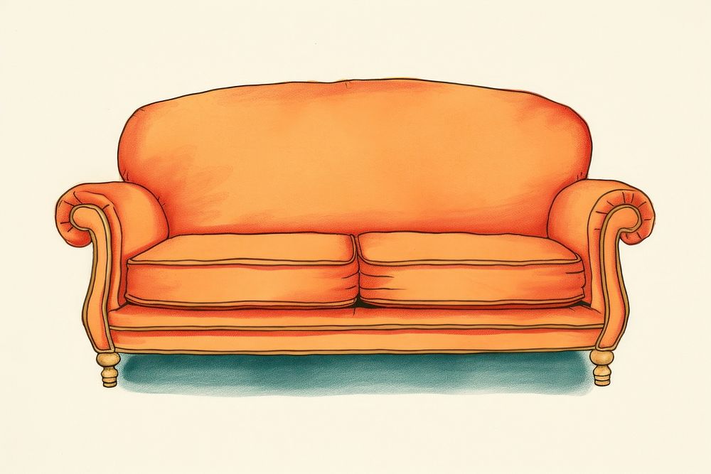 Sofa furniture armchair cartoon. AI generated Image by rawpixel.