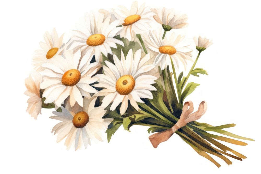 Daisy flower plant herbs. AI generated Image by rawpixel.