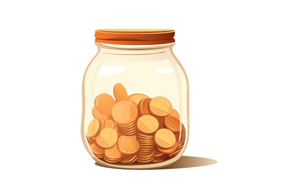 Charity money jar bottle white background transparent. AI generated Image by rawpixel.