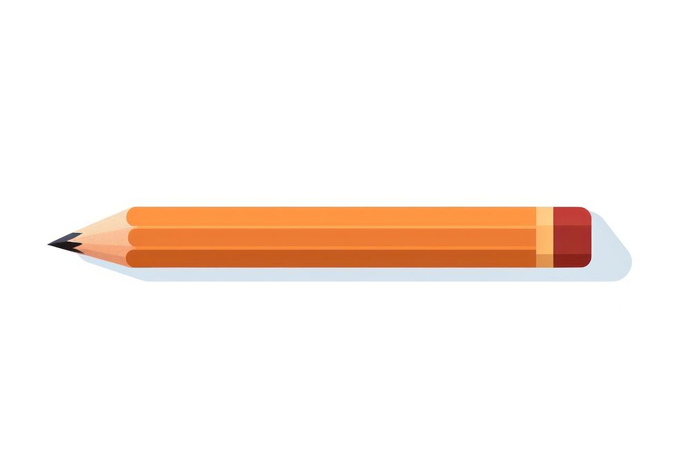 Pencil eraser white background education. AI generated Image by rawpixel.