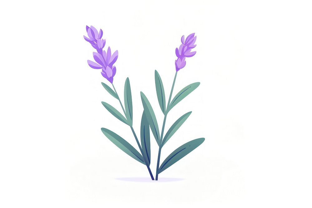 A lavender flower drawing plant. AI generated Image by rawpixel.