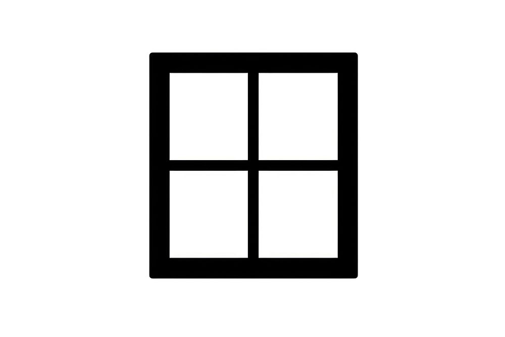 A square window icon black white white background. AI generated Image by rawpixel.