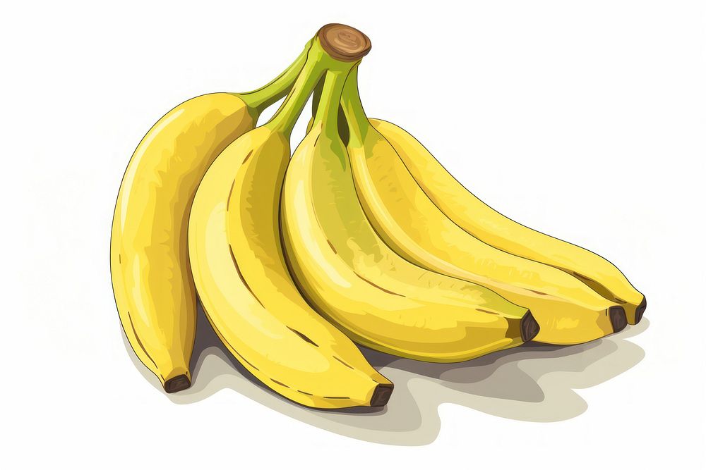 A banana bunch plant food white background. AI generated Image by rawpixel.
