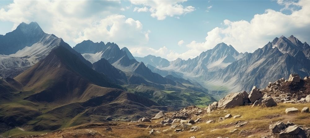 Mountains mountain wilderness landscape. AI generated Image by rawpixel.