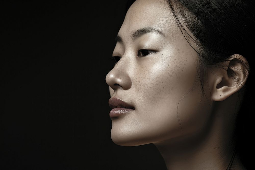 Asian woman skin photography portrait. AI generated Image by rawpixel.