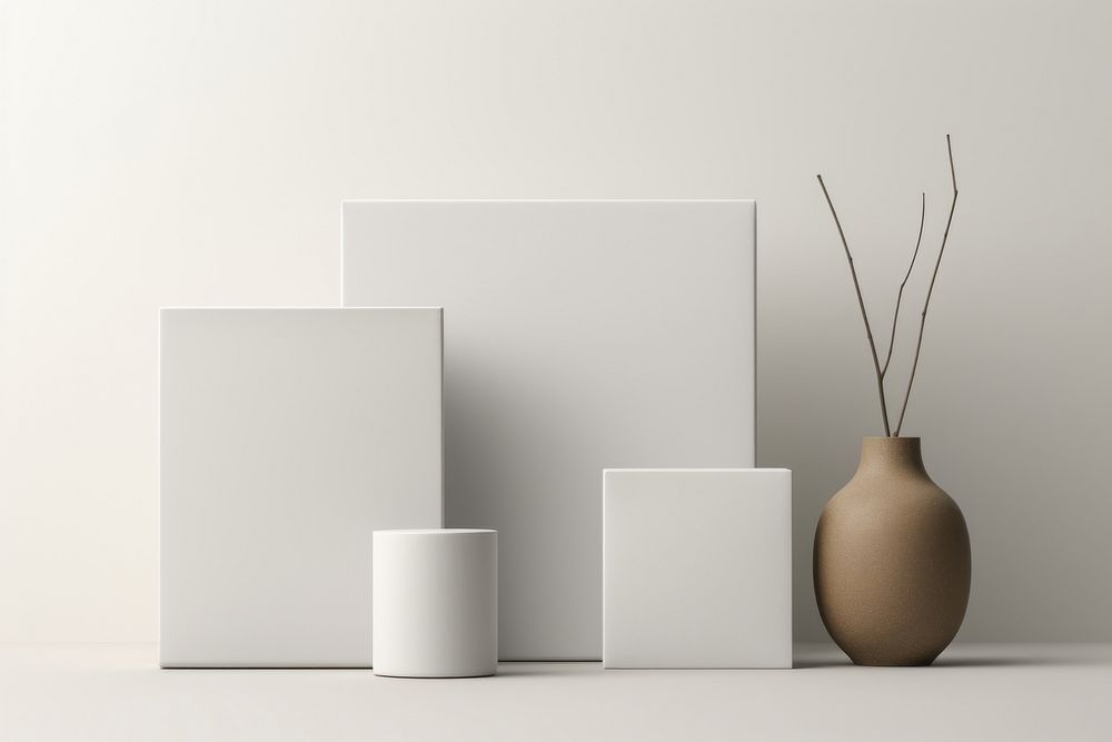 White vase electronics simplicity. AI generated Image by rawpixel.