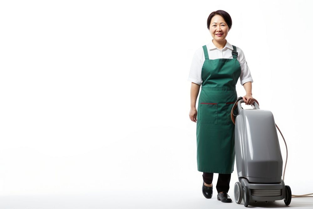 Asian cleaner cleaning adult bag. AI generated Image by rawpixel.
