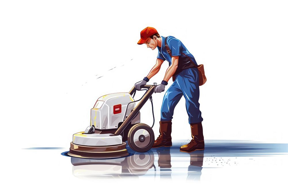 Cleaner cleaning adult white background. AI generated Image by rawpixel.