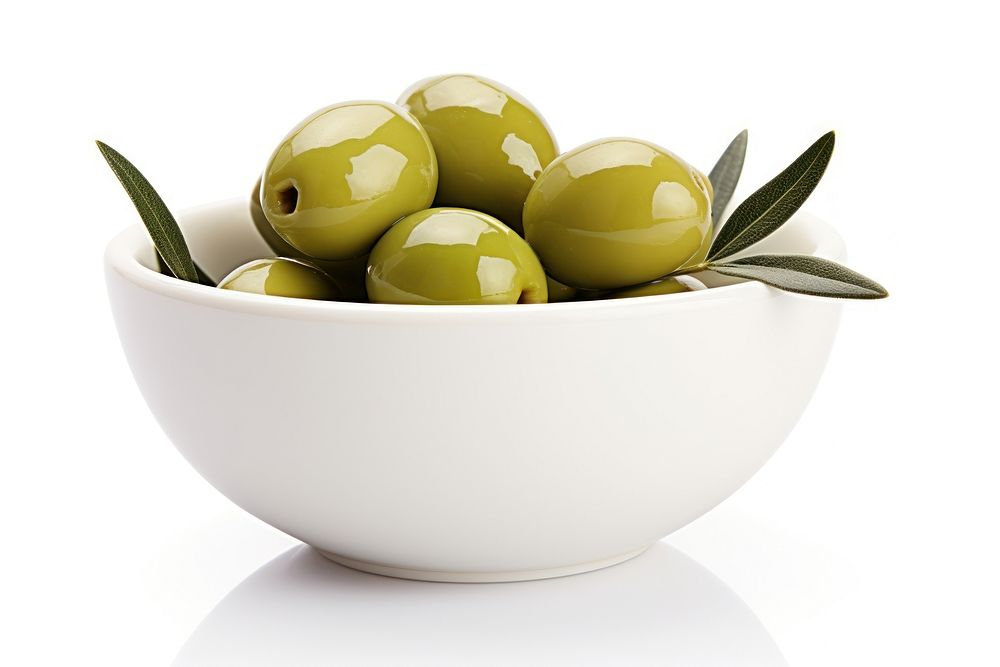 Olives bowl plant food. AI generated Image by rawpixel.