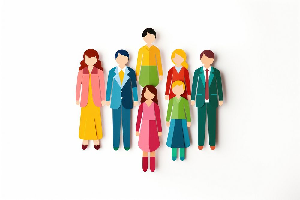 People white background representation togetherness. AI generated Image by rawpixel.