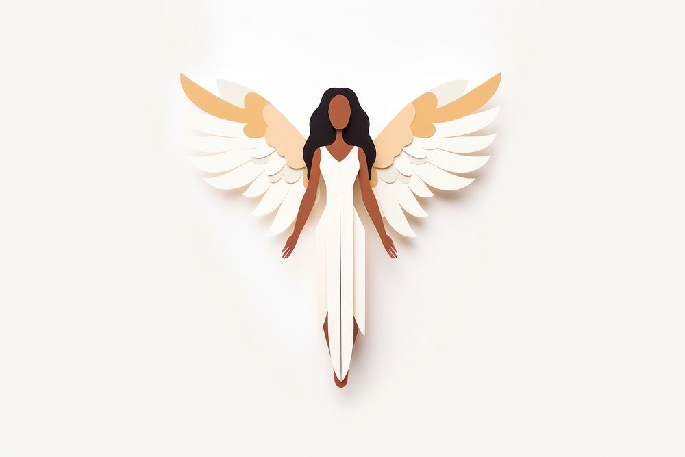 Angel white white background representation. AI generated Image by rawpixel.