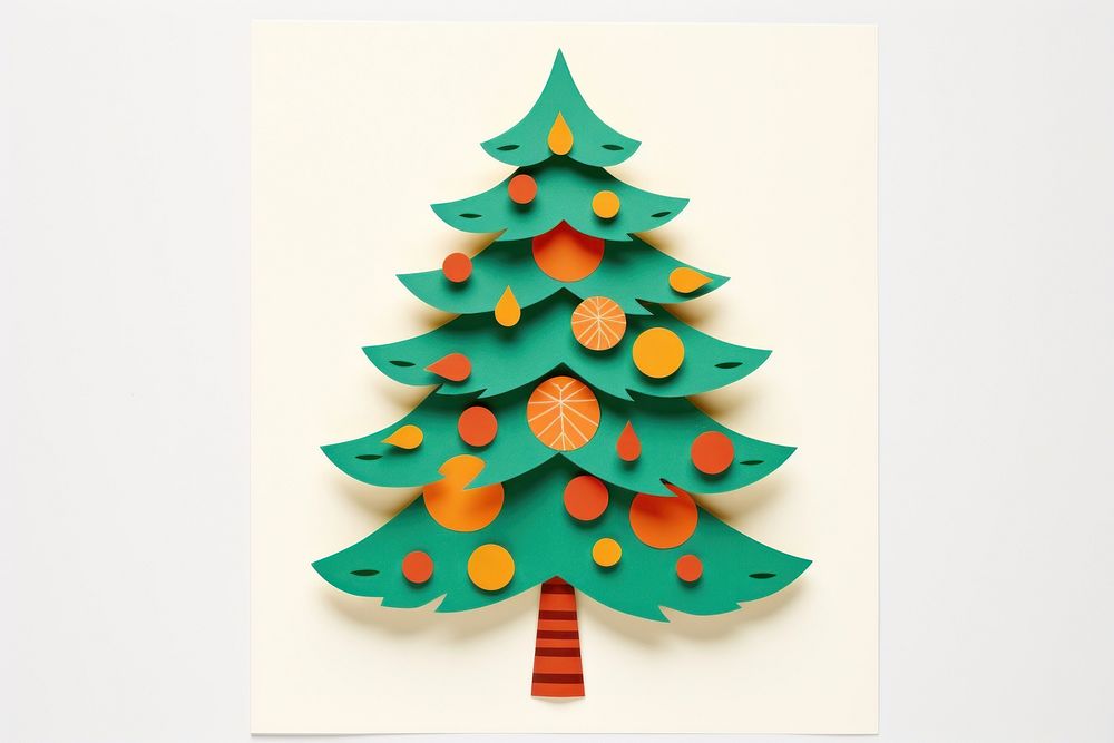 Chrismast tree christmas paper anthropomorphic. AI generated Image by rawpixel.