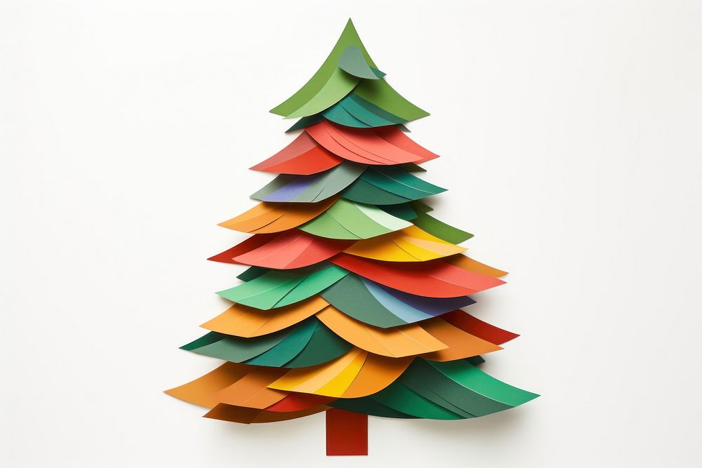 Chrismas tree christmas paper art. 