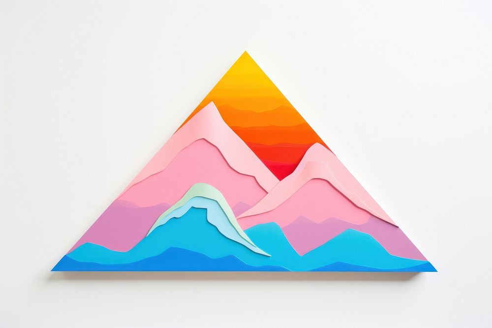 Mountain art creativity triangle. AI generated Image by rawpixel.