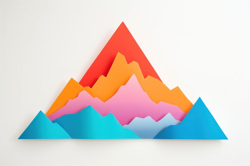 Mountain paper art creativity. AI generated Image by rawpixel.