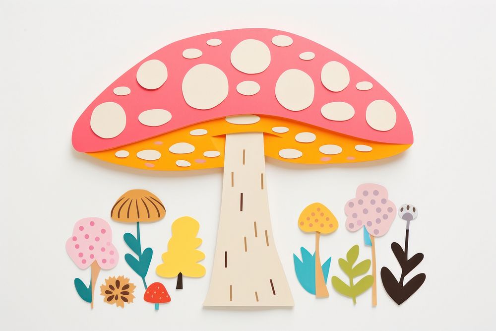 Mushroom pattern plant representation. AI generated Image by rawpixel.