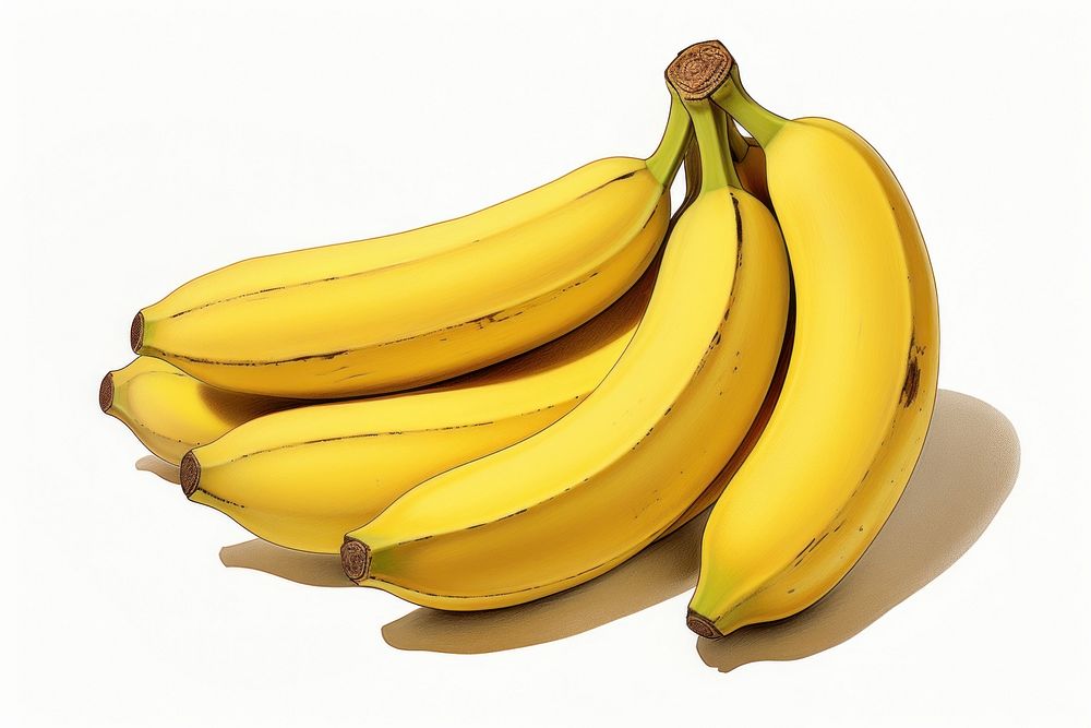 A banana bunch fruit plant food. AI generated Image by rawpixel.