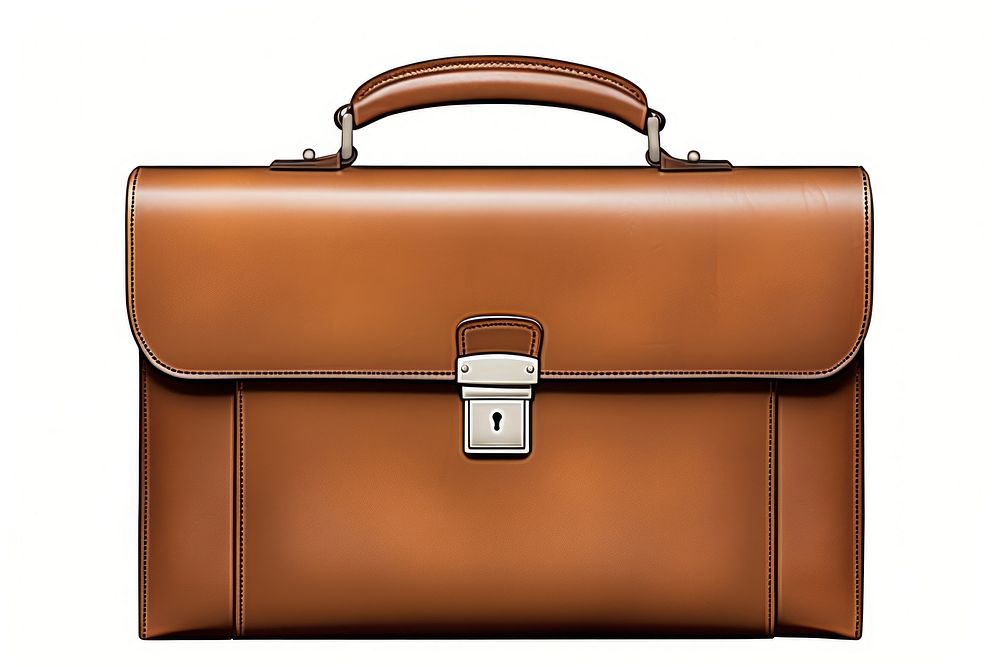 Business Briefcase briefcase leather brown. AI generated Image by rawpixel.