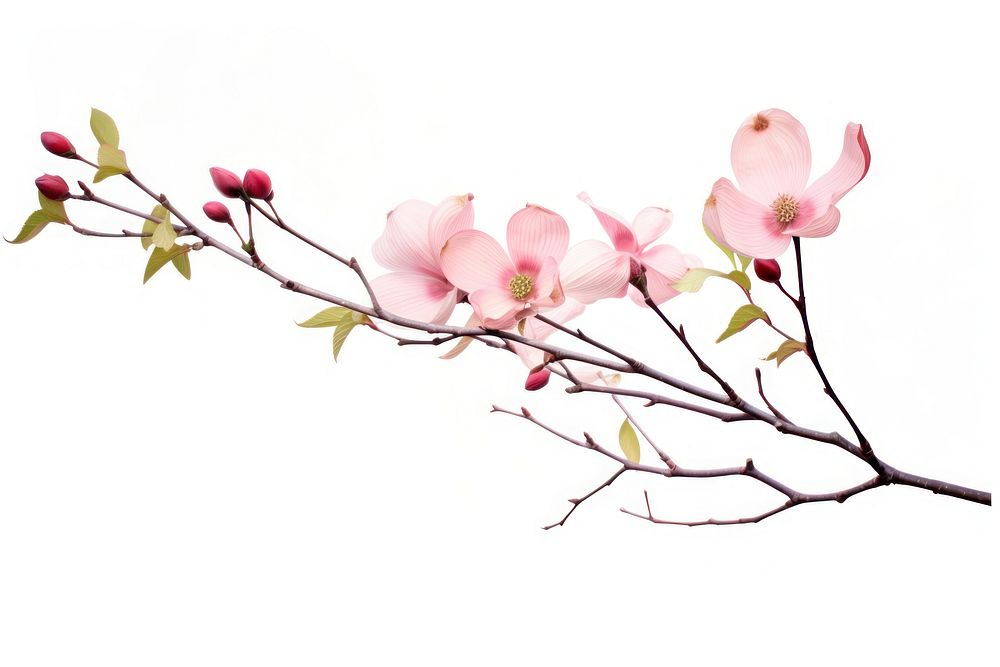 Dogwood Blossom blossom flower branch. AI generated Image by rawpixel.