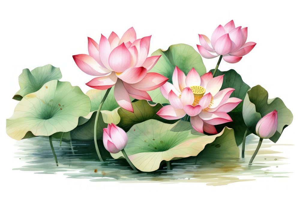 Lotus flower plant petal. AI generated Image by rawpixel.