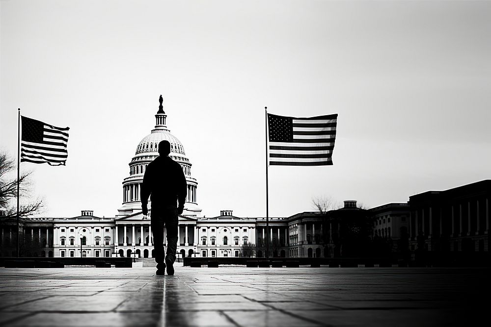 2020 usa silhouette politics. AI generated Image by rawpixel.