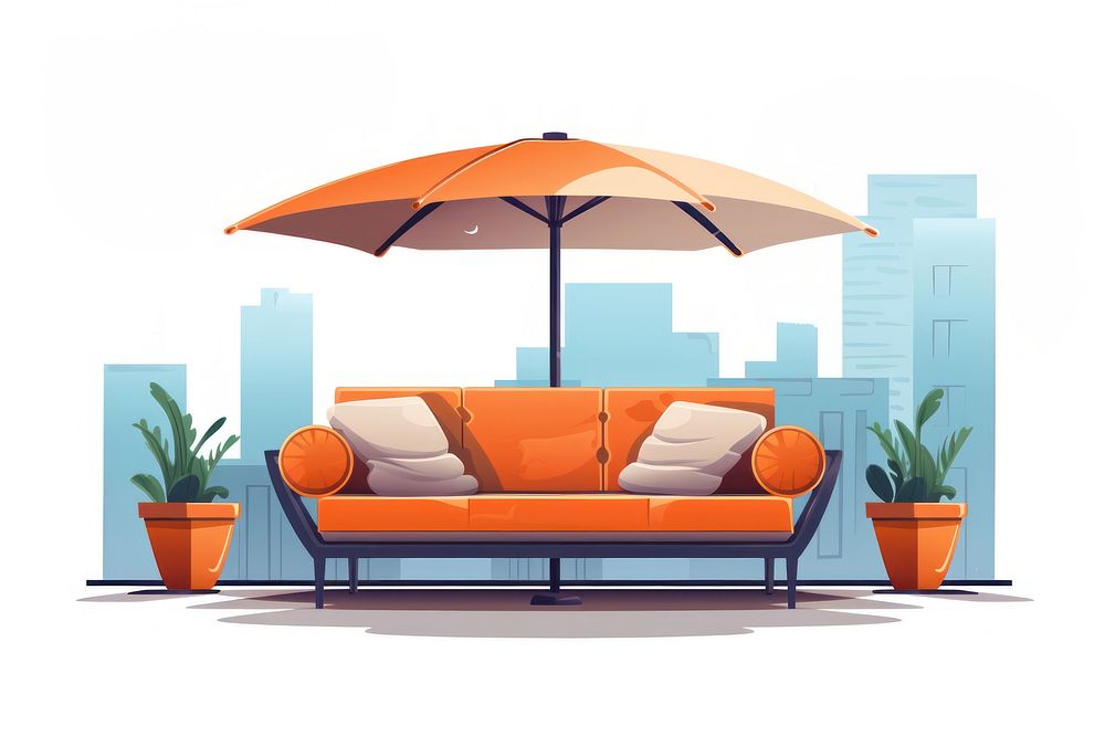 Architecture furniture cartoon patio. AI generated Image by rawpixel.