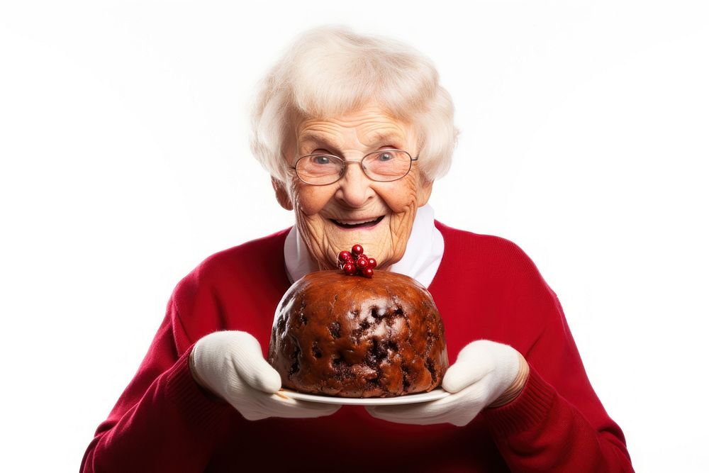 Grandma portrait dessert holding. AI generated Image by rawpixel.