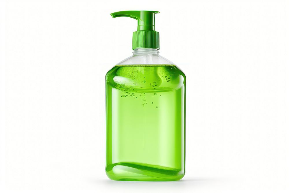Pump bottle green white background refreshment. AI generated Image by rawpixel.