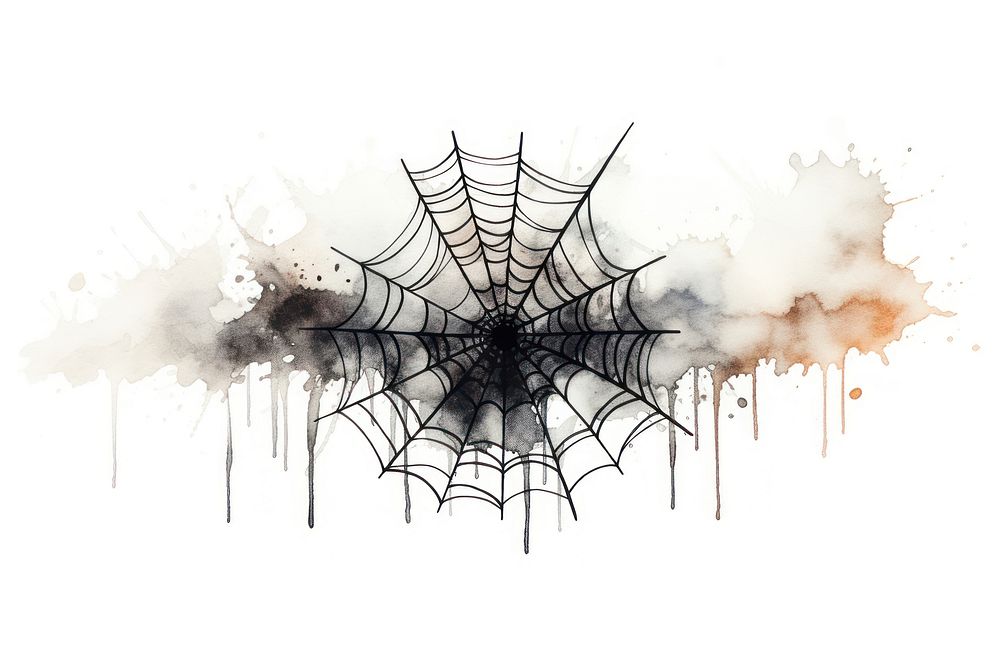 Halloween cobweb white background destruction creativity. AI generated Image by rawpixel.