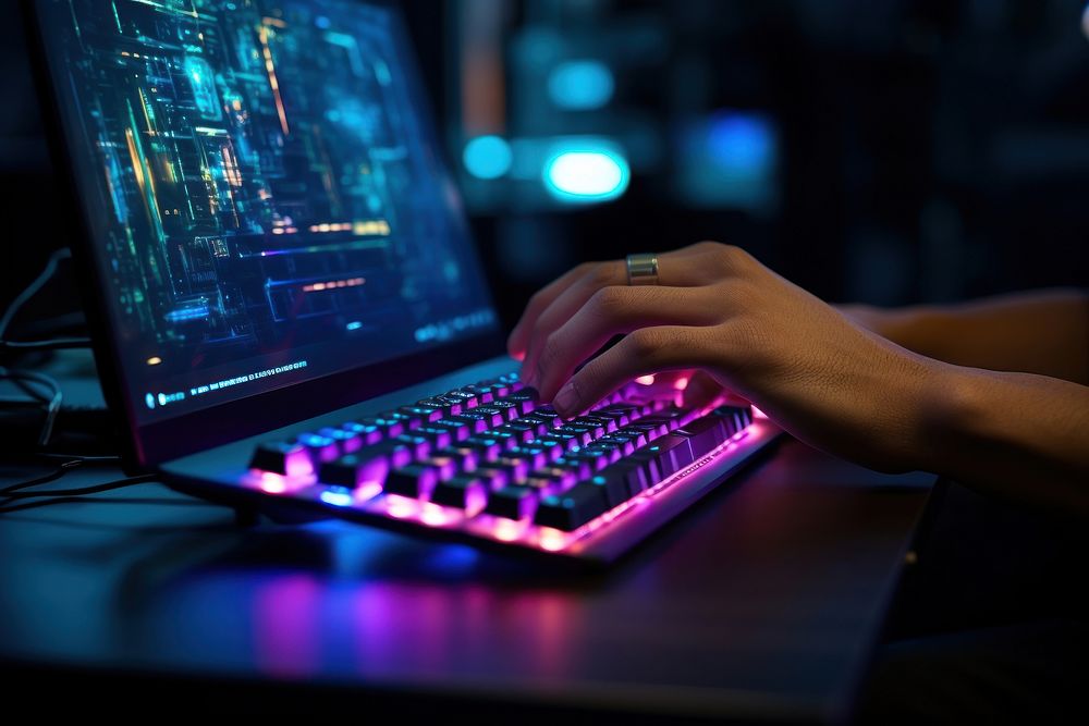 Computer keyboard laptop typing. AI | Premium Photo - rawpixel