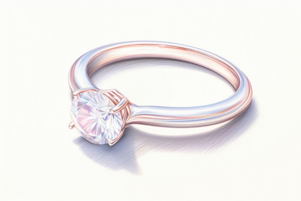 Ring diamond platinum gemstone. AI generated Image by rawpixel.