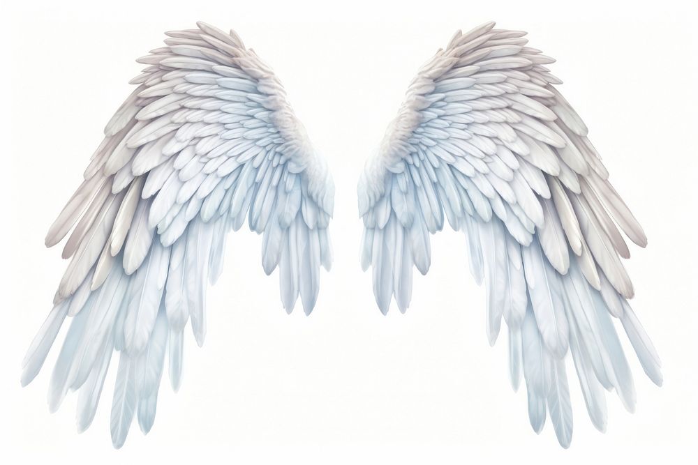 Realistic wings angel feather white. | Premium Photo Illustration ...