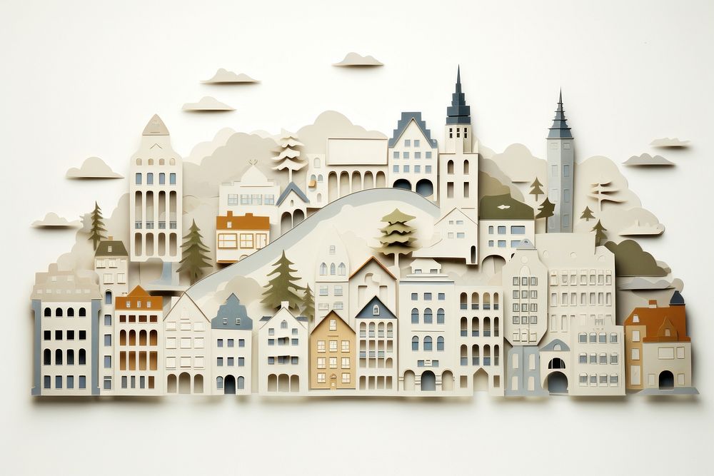 Town architecture building craft. AI generated Image by rawpixel.