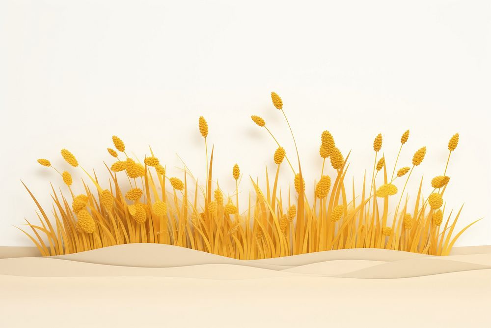 Yellow grass field nature plant food. AI generated Image by rawpixel.