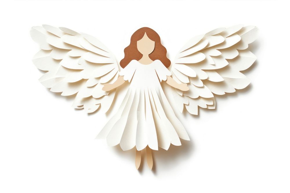 Angel craft white white background. AI generated Image by rawpixel.