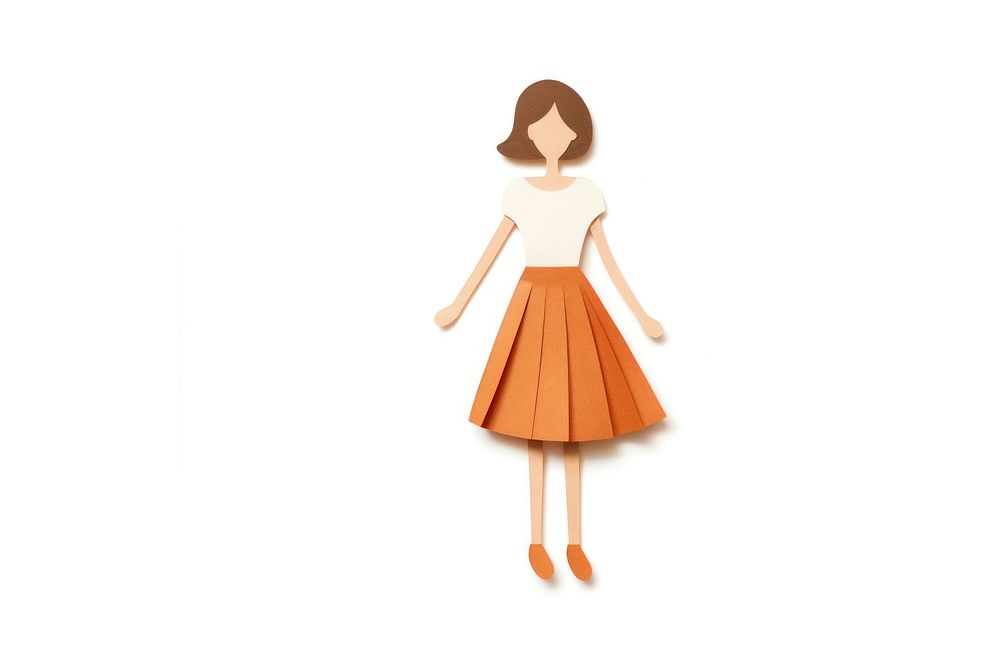 Woman standing toy white background representation. AI generated Image by rawpixel.