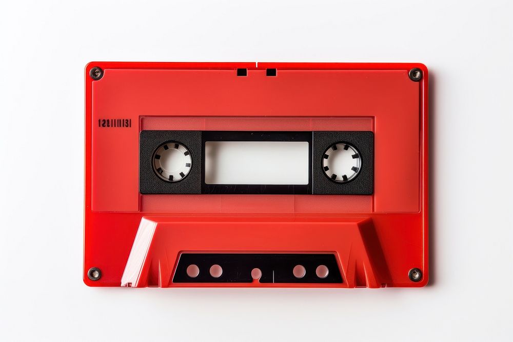 Cassette tape electronics cassette white background. AI generated Image by rawpixel.