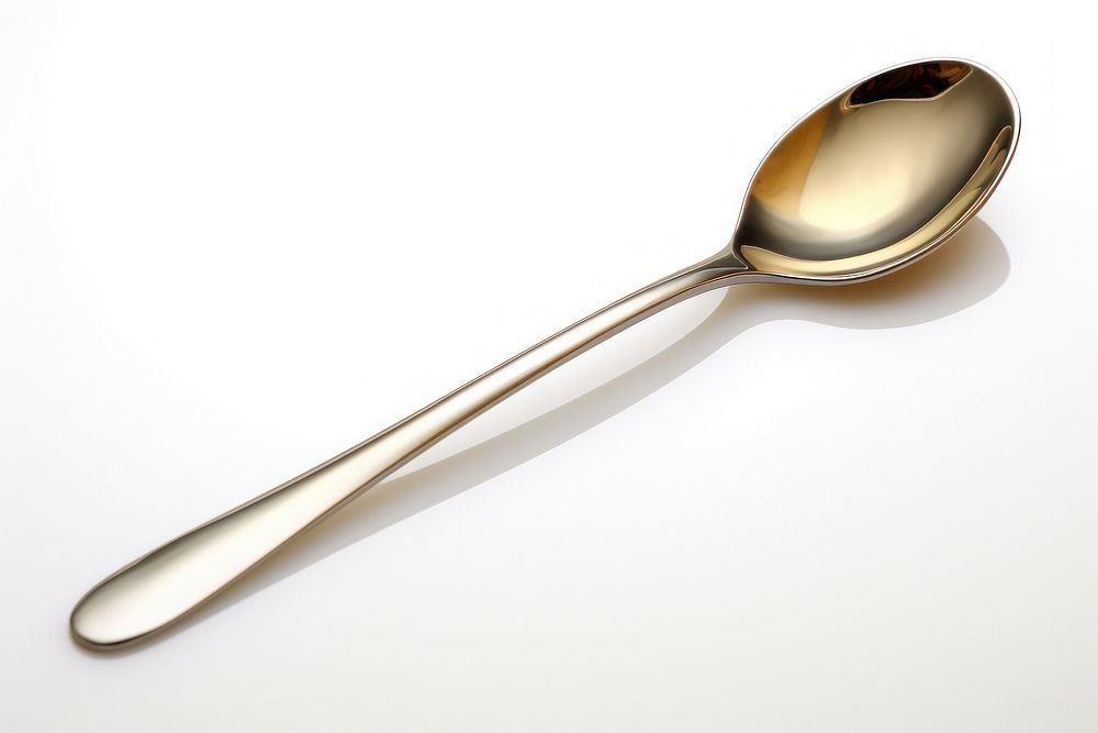 Korean soup spoon white background silverware simplicity. AI generated Image by rawpixel.