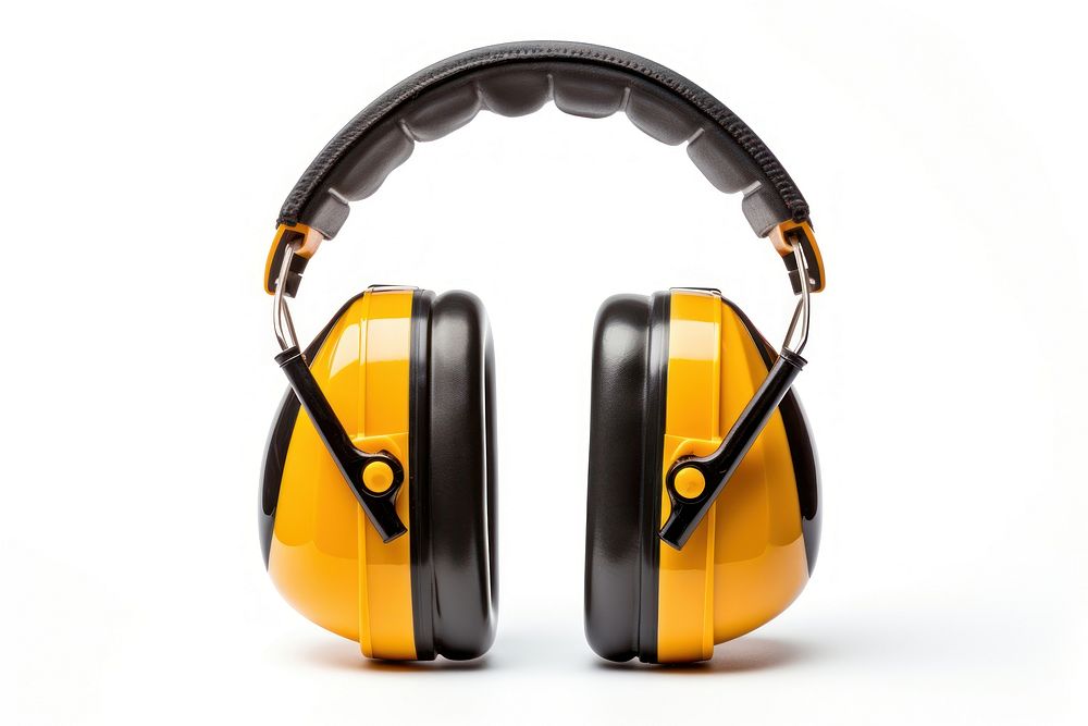 Headphones headset white background electronics. AI generated Image by rawpixel.