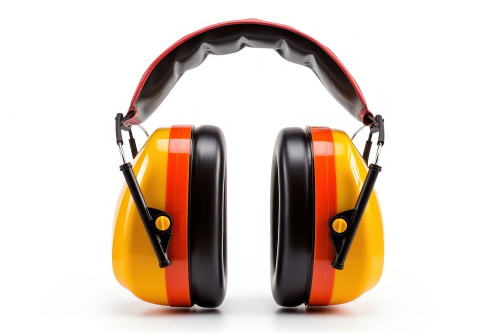 Safety Ear Protection headphones headset white background. AI generated Image by rawpixel.